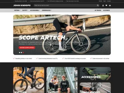 Webshop realisatie voor John Knoops in de hoogste versnelling - Création de site internet