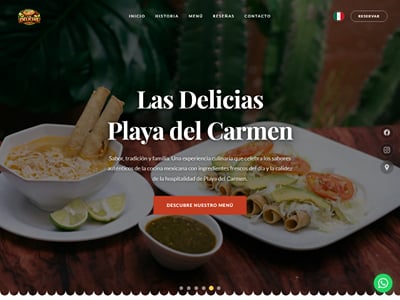 Las Delicias: website for a Mexican restaurant - Website Creatie