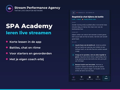 SPA Academy: lessen voor TikTok LIVE-creators - Marketing d'influence
