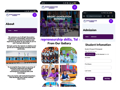 Bright Generation Schools Website - Création de site internet