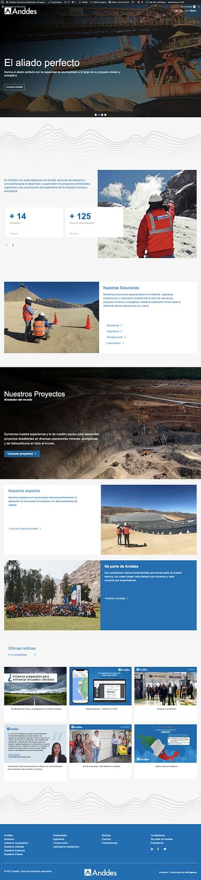 ANDDES Perú - Website Creatie