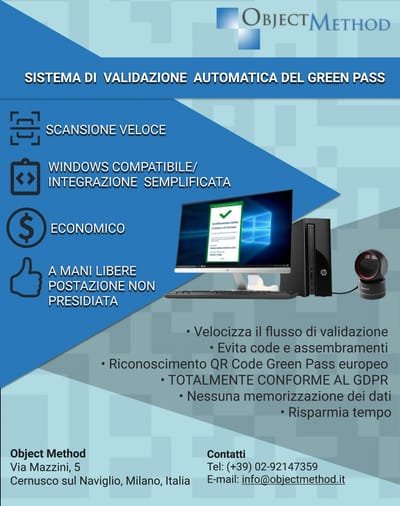 Sistema di Validazione Automatica del Green Pass - Innovazione