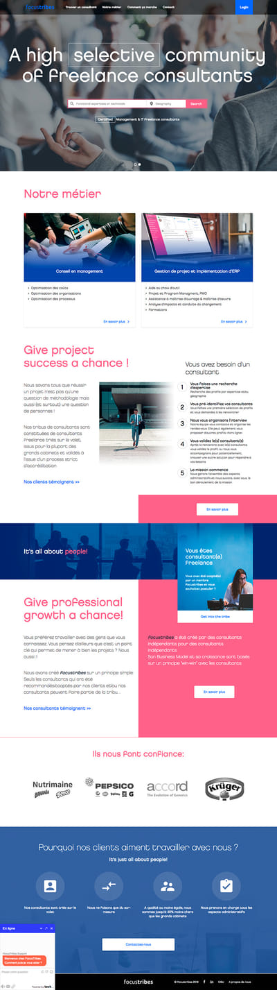 Diseño web para focustribes.com - Diseño Gráfico