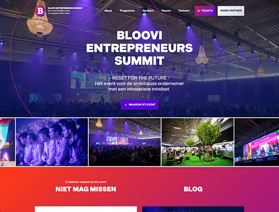 Bloovi Entrepreneurs summit - Website Creation