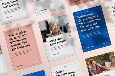 360° rebranding on -en offline voor Senior Service - Branding & Positionering