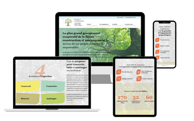 Création du premier site de Quercus Coopération - Webseitengestaltung