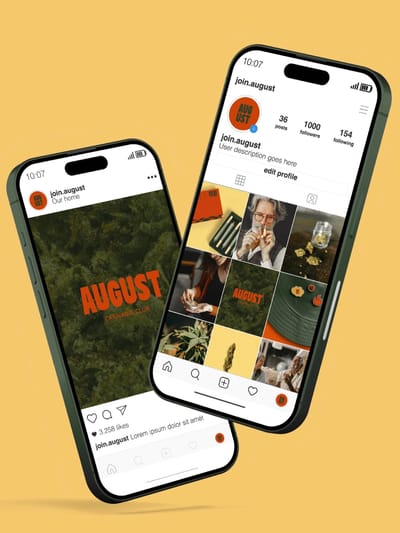 Brand identity refresh for the August Cannabis Club - Grafikdesign
