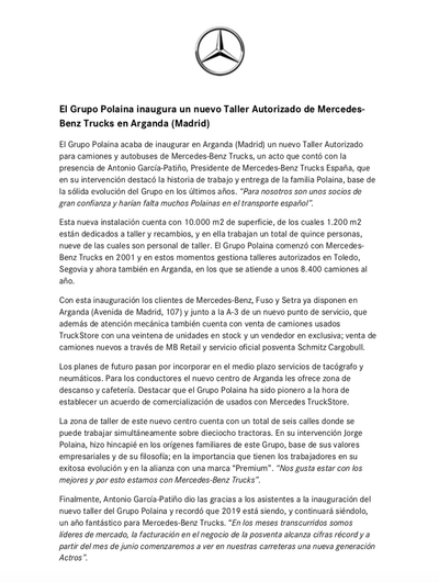 Notas de Prensa MB Trucks - Mediaplanung