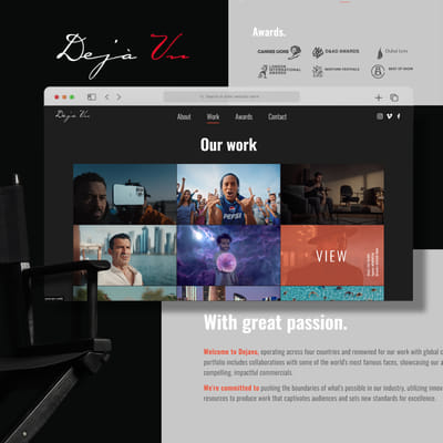 Website Re-Design for Dejavu Films - Website Creatie