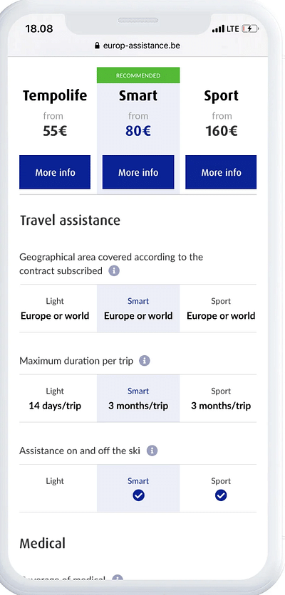 Insurance website redesign - Ergonomie (UX/UI)