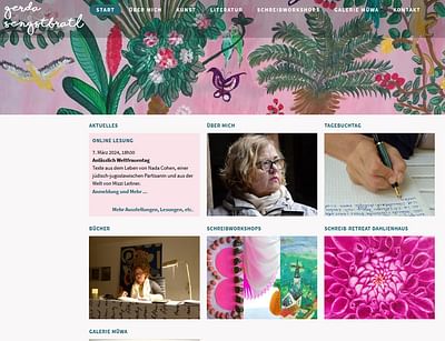 Website Schriftstellerin - Webseitengestaltung