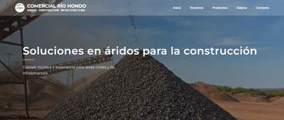 Website for Aggregates & Construction Materials Company - Creación de Sitios Web