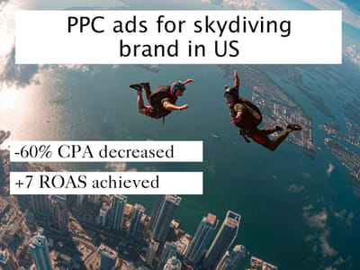 Google Ads for a US Skydiving Brand - Publicité en ligne