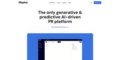 Generative & predictive AI-driven PR platform - Web Application