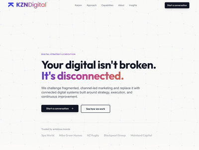 KZN Digital Website - Stratégie digitale