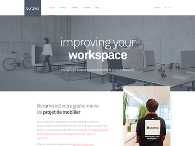 Burama : Mise en avant des services et produits - Création de site internet