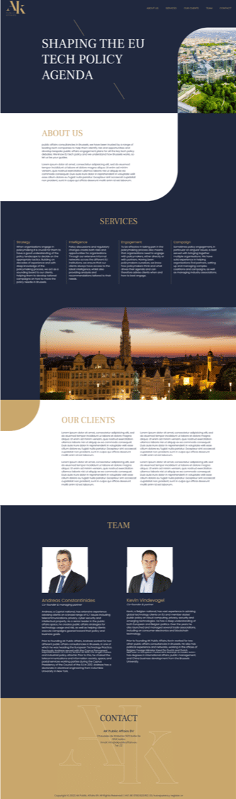 AK Public Affairs - Visual Identity and Website - Identité Graphique