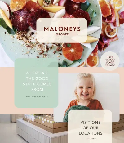 Maloneys | Premium Grocers Rebrand - Werbung