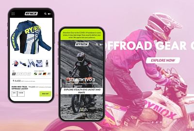 Rynox - Ecommerce Platfrom for riding experience. - Website Creation