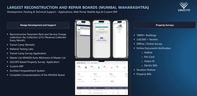 LARGEST RECONSTRUCTION AND REPAIR BOARDS (MUMBAI) - Software Ontwikkeling