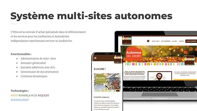 Système multi-sites autonomes - Création de site internet