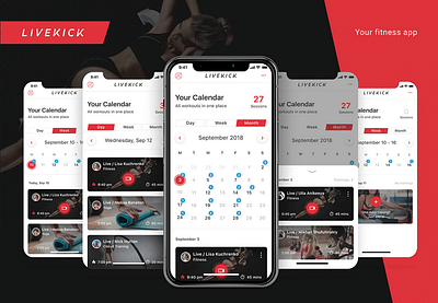 Livekick app Sport, gym et yoga - Application mobile