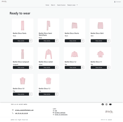 site internet e-shop avec panel - E-commerce