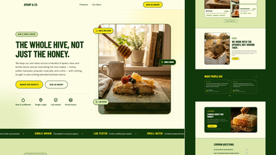 Apiary - Product Catalogue Website - Website Creation