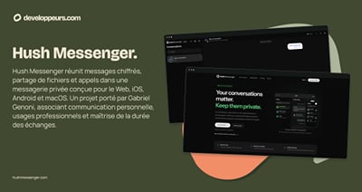 Hush Messenger — messagerie chiffrée Web, iOS, Android et macOS - Application web