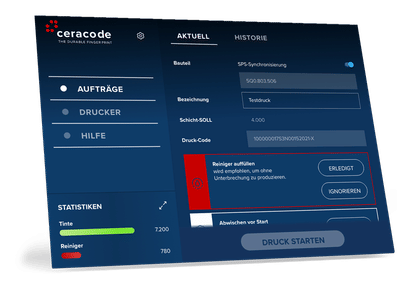 User-Interface & Web-App - Industriedruckverfahren - Ergonomie (UX/UI)