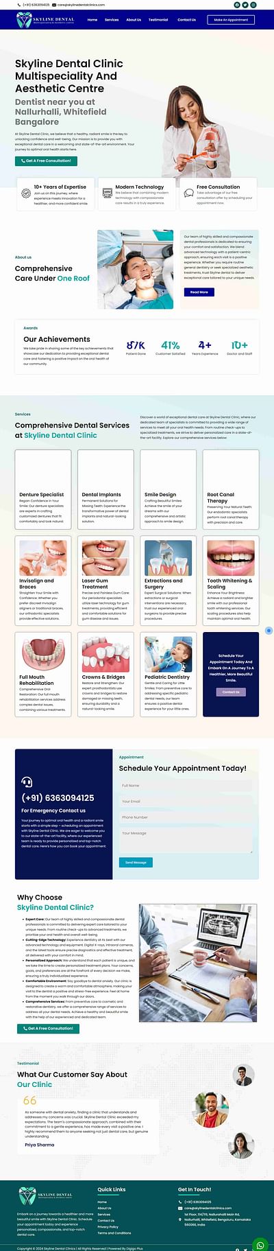 Dental Clinic website - Website Creatie