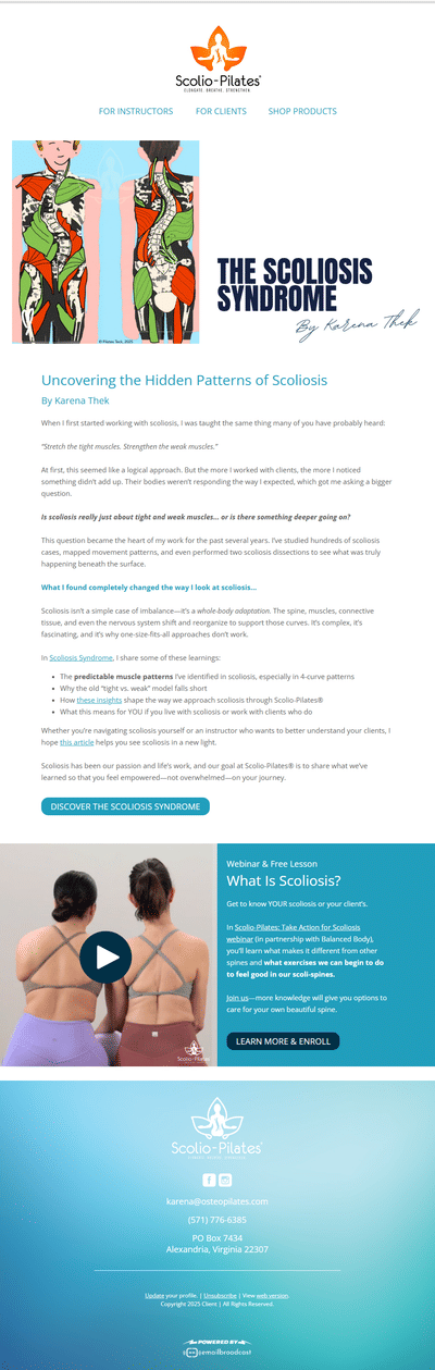 Scolio-Pilates September 2025 - E-mail Marketing