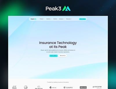 Peak3: insurtech website and CMS architecture - Website Creation