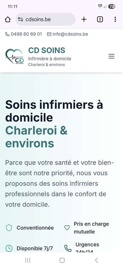 Cdsoins - Création de site internet