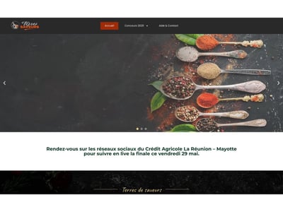 Site événementiel Terres de Saveurs - Web Application