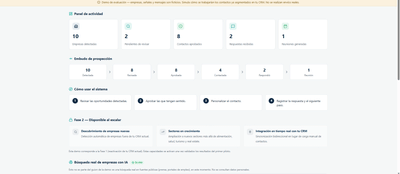 Sistema de prospección y outreach con IA - Inteligencia Artificial
