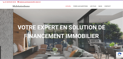 Création du site internet de Ma Solution Immo - Webseitengestaltung