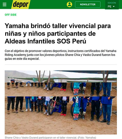 YAMAHA Día del Niño - Pubbliche Relazioni (PR)
