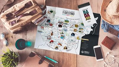 Mapa turístico de la provincia de Badajoz - Diseño Gráfico