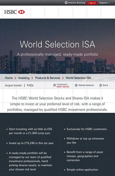 HSBC - Web Content (via Sapient Nitro) - Textgestaltung