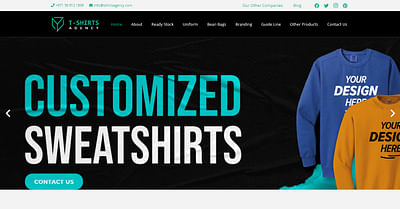 T-Shirts Agency | Website Redesign Hero Concept - Creación de Sitios Web