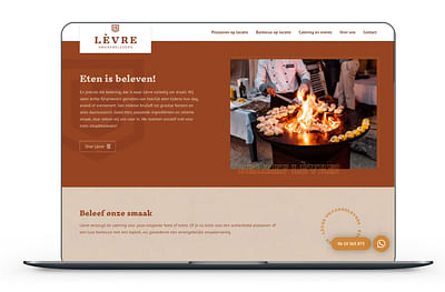 Website en Rebranding Lèvre Smaakbelevers - Webseitengestaltung