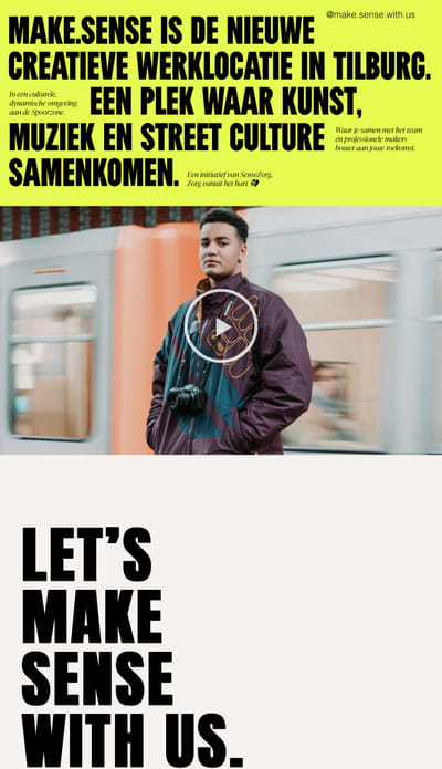 Make Sense With Us - Website Creatie