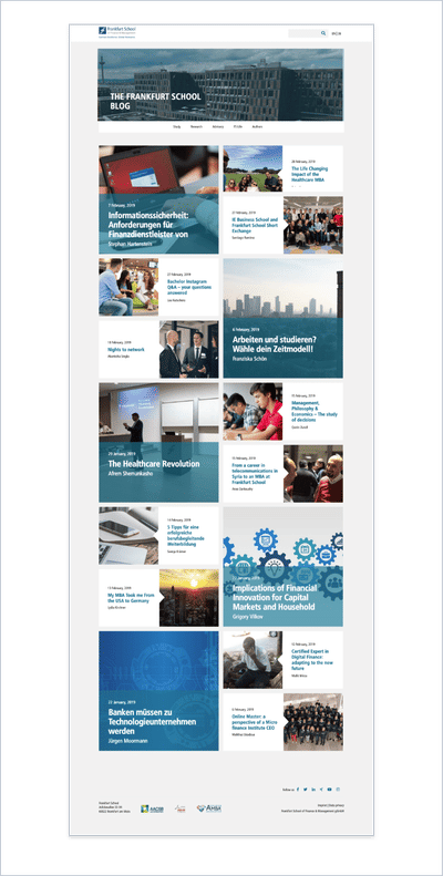 Frankfurt School - Webseitengestaltung