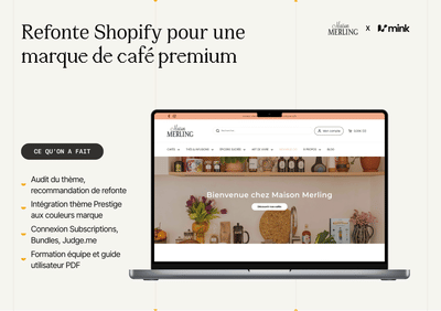 Refonte Shopify pour une marque de café premium - E-commerce