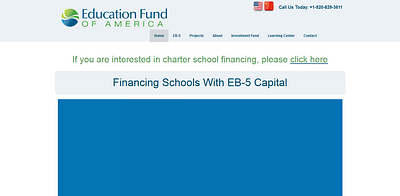 Education Fund of America - Application web