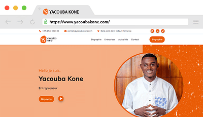 Création site web Yacouba Kone - Webseitengestaltung