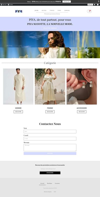 Refonte d'un site  de vente de vêtements en ligne - Webseitengestaltung