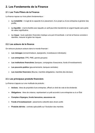 article comprendre les finances - Copywriting