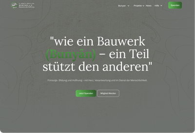 Hilfsorganisation Bunyan - Website Creatie